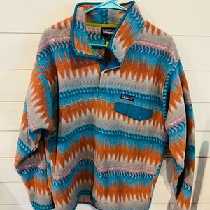 Patagonia Synchilla Snap T Laughing Waters Aztec Fleece Tribal Pullover